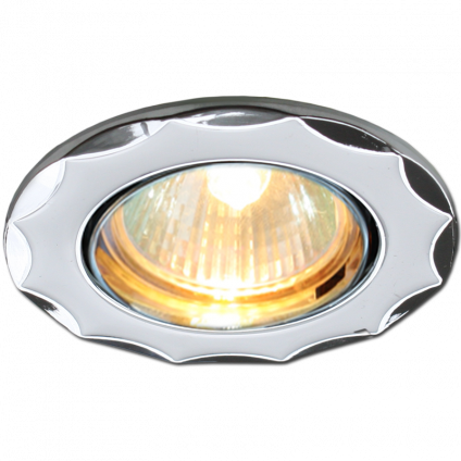 Светильник галоген Росток ELP149 CH+WH(хром/белый) MR16 G5.3 max50W (Жемчужина)